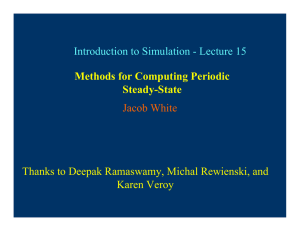 Introduction to Simulation - Lecture 15 Karen Veroy Methods for Computing Periodic