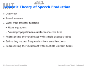 Acoustic • – Lecture # 2