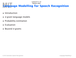 Language • Lecture # 11-12 Session 2003