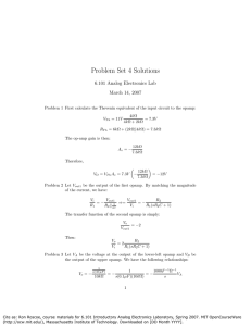 Problem Set 4 Solutions 6.101 Analog Electronics Lab March 14, 2007