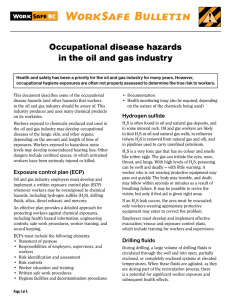 Occupational disease hazards in the oil and gas industry