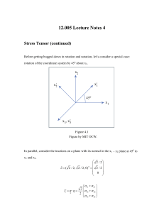 12.005 Lecture Notes 4 Stress Tensor (continued)