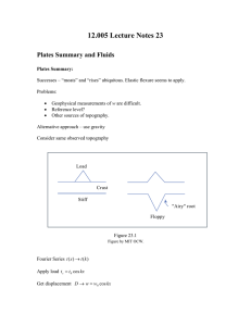 12.005 Lecture Notes 23 Plates Summary and Fluids