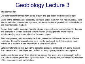 Geobiology Lecture 3