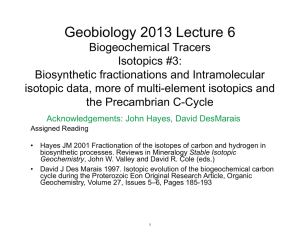 Geobiology 2013 Lecture 6