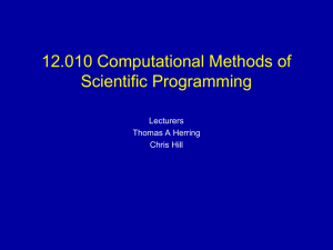 12.010 Computational Methods of Scientific Programming  Lecturers
