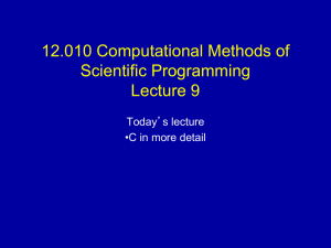 12.010 Computational Methods of Scientific Programming Lecture 9