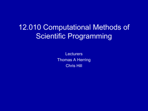 12.010 Computational Methods of Scientific Programming  Lecturers