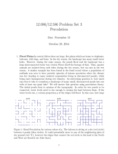 12.086/12.586 Problem Set 3 Percolation Due: November 13 October 28, 2014