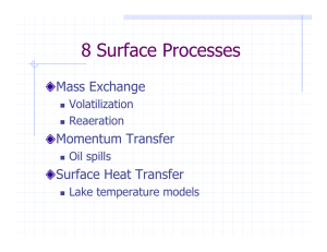 8 Surface Processes Mass Exchange Momentum Transfer Surface Heat Transfer