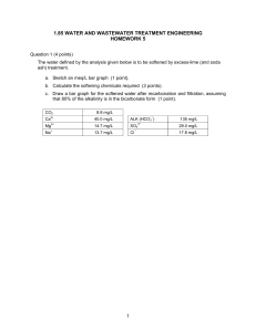 1.85 WATER AND WASTEWATER TREATMENT ENGINEERING HOMEWORK 5