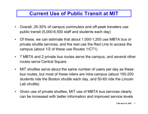 Current Use of Public Transit at MIT