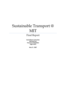 Sustainable Transport @ MIT Final Report