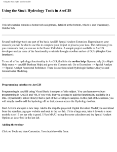 Using the Stock Hydrology Tools in ArcGIS