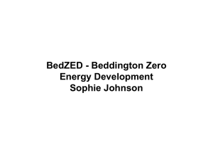 BedZED - Beddington Zero Energy Development Sophie Johnson