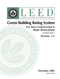 Green Building Rating System For New Construction &amp; Major Renovations Version  2.1