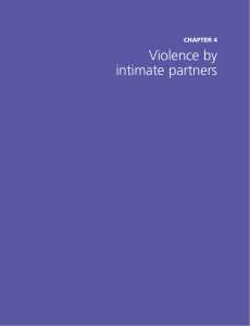 Violence by intimate partners CHAPTER 4
