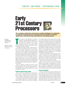 Early 21st Century Processors