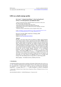 LISA as a dark energy probe K G Arun