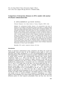 Comparison of interproton distances in DNA models with nuclear