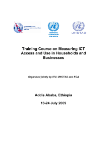 Training Course on Measuring ICT Access and Use in Households and Businesses