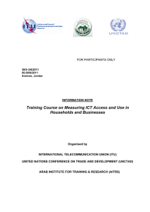 Training Course on Measuring ICT Access and Use in