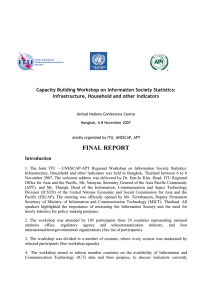 Capacity Building Workshop on Information Society Statistics: