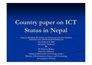 Country paper on ICT Status in Nepal