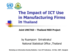 The Impact of ICT Use in Manufacturing Firms in Thailand