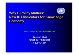 Why E - Policy Matters: Why E-Policy Matters: