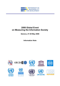 2008 Global Event on Measuring the Information Society Geneva, 27-29 May 2008