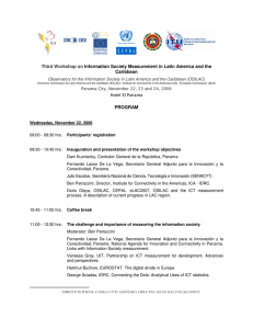 Third Workshop on Information Society Measurement in Latin America and the Caribbean