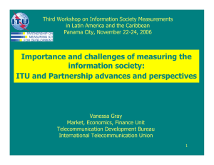 Third Workshop on Information Society Measurements Panama City, November 22-24, 2006