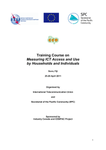 Training Course on Measuring ICT Access and Use by Households and Individuals