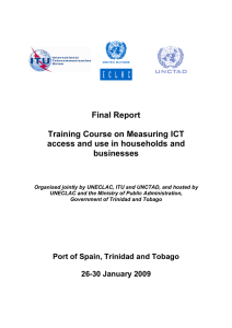 Final Report  Training Course on Measuring ICT