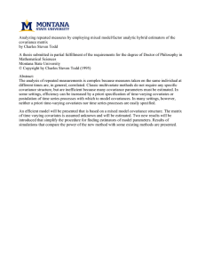 Analyzing repeated measures by employing mixed model/factor analytic hybrid estimators... covariance matrix