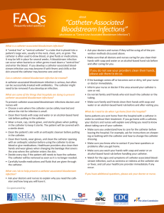 FAQs “Catheter-Associated Bloodstream Infections” about