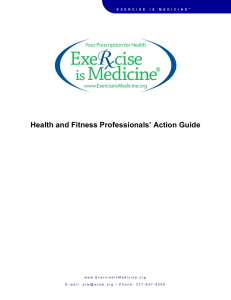 Health and Fitness Professionals’ Action Guide