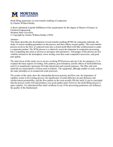 Mold filling parameters in resin transfer molding of composites