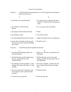 Lesson one oral practice Exercise 1