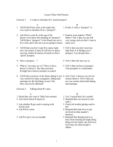 Lesson Three Oral Practice Exercise 1 A