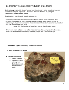 Sedimentary Rock and the Production of Sediment