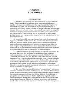 Chapter 5 LIMESTONES