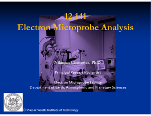 12.141 Electron Microprobe Analysis