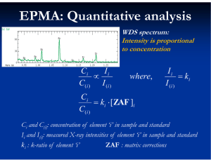 EPMA: Quantitative analysis  