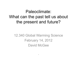 Paleoclimate: What can the past tell us about the present and future?