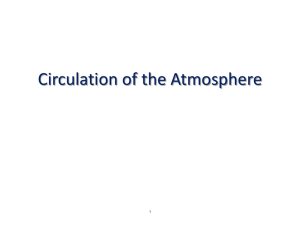 Circulation of the Atmosphere 1