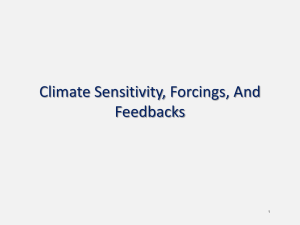 Climate Sensitivity, Forcings, And Feedbacks 1