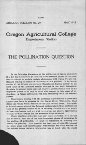 Oregon Agricultural College THE POLLINATION QUESTION Experiment Station 5,000