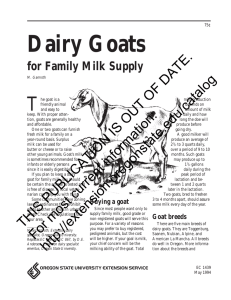 Dairy Goats T DATE. OF